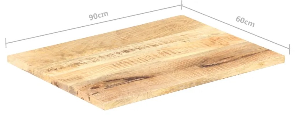 Tampo de mesa madeira de mangueira maciça 25-27 mm 90x60 cm