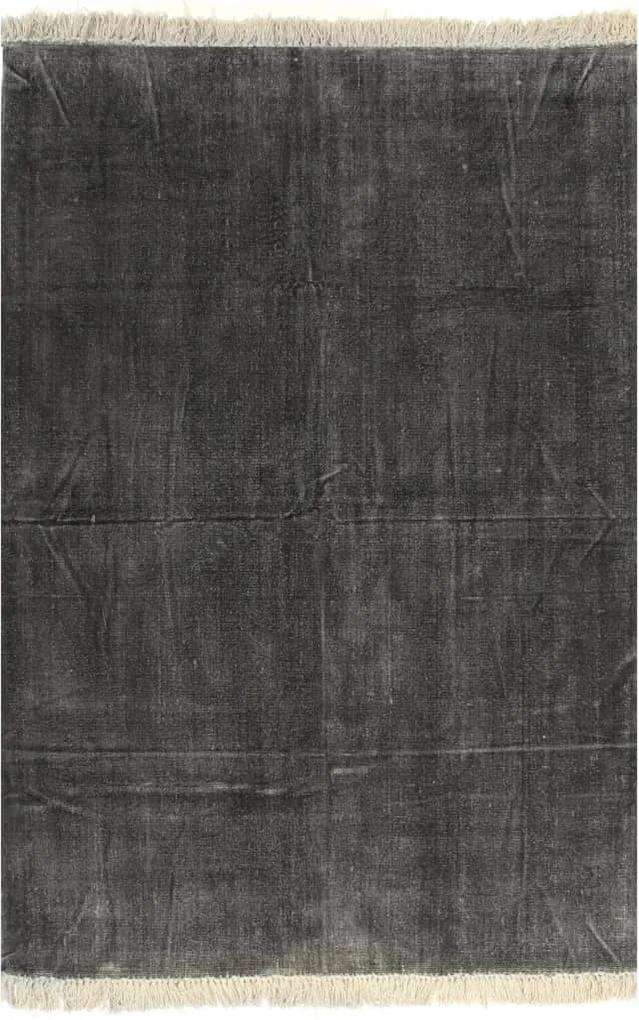 Tapete Kilim em algodão 120x180 cm antracite