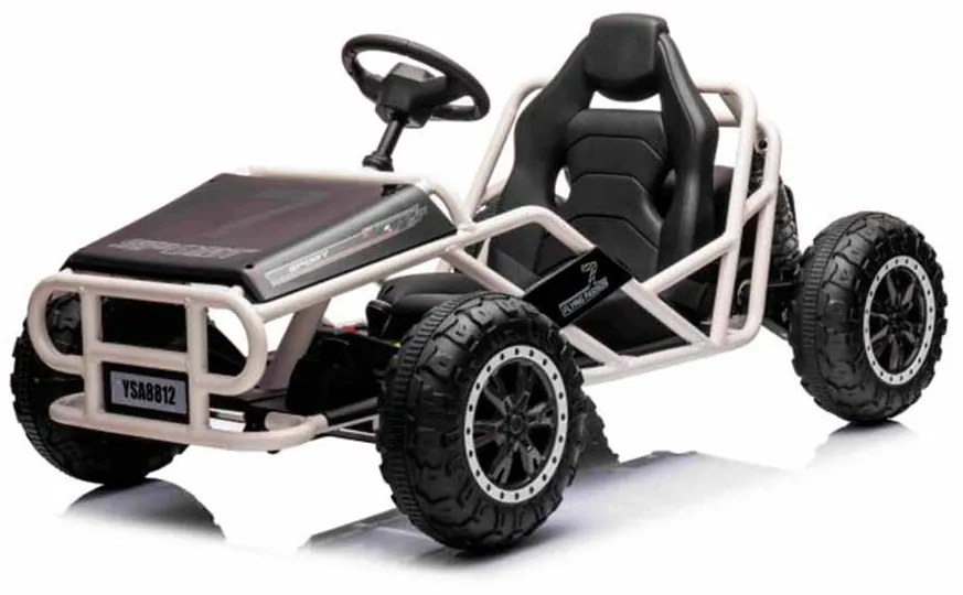 Carro elétrico para crianças rodas SPORT-CART 24 V EVA macias, assento em couro sintético, rodas Smooth Drift, motor de 2 x 50 Watt, bateria de 24 V,