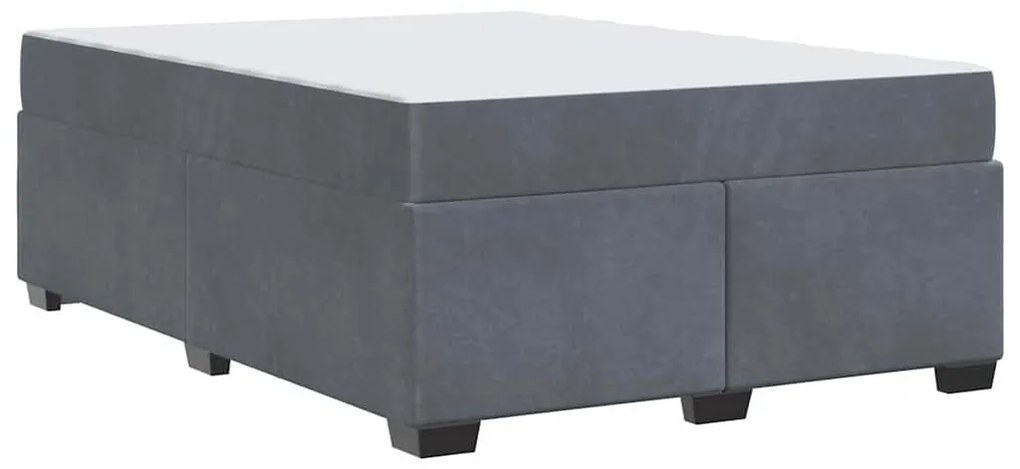 Estrutura de cama com colchão Cinzento escuro 140 x 200 cm