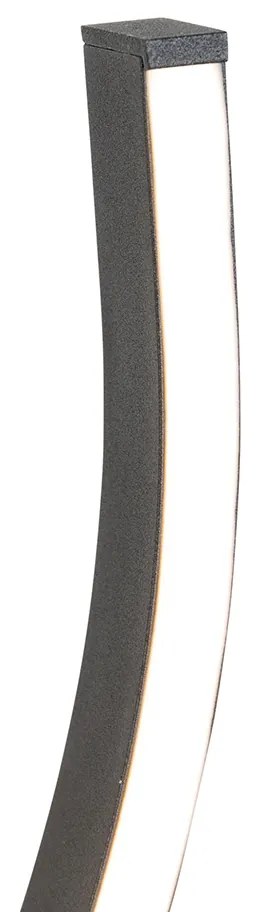 Candeeiro de pé de design preto com prata incl. LED regulável - Blaze Design