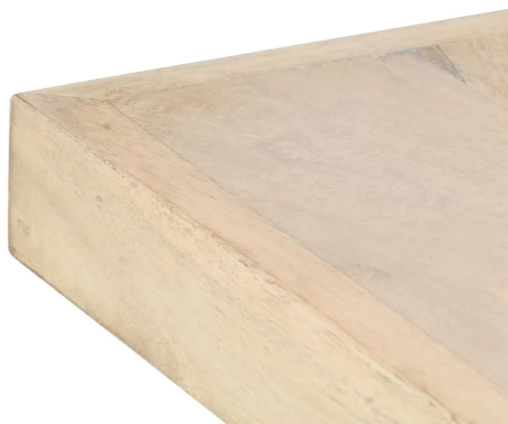 Mesa de jantar 180x90x76 cm madeira mangueira maciça branqueada