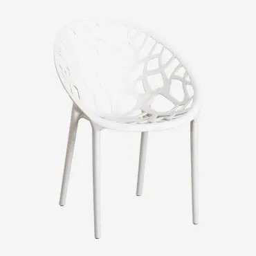 Stackable Garden Chair In Polypropylene Ores Gardénia Branco - Sklum