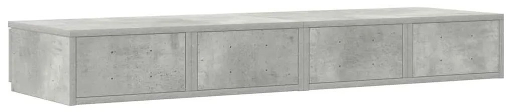 Mesa de Gavetas Cinza Betão 120x36,5x16,5 cm Madeira de Engenharia