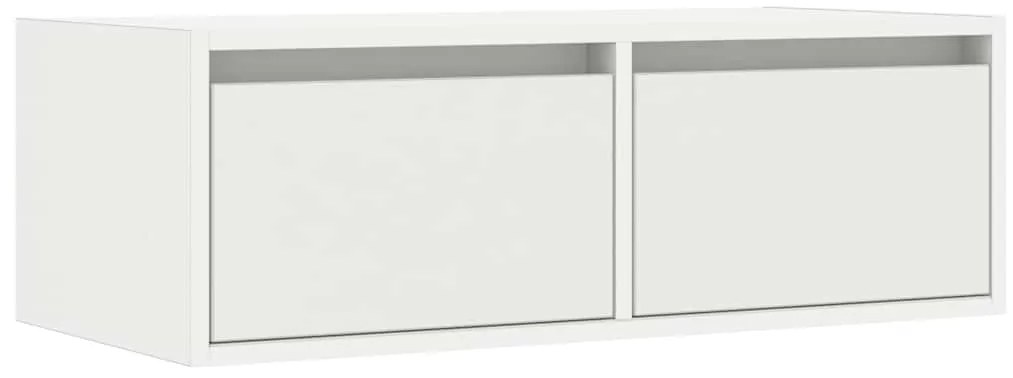 Móvel de TV com luzes LED 75x35,5x25 cm branco