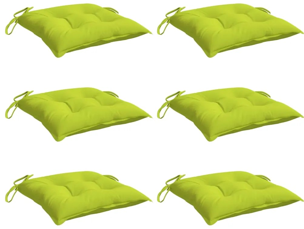 Almofadões de cadeira 6 pcs tecido oxford verde brilhante
