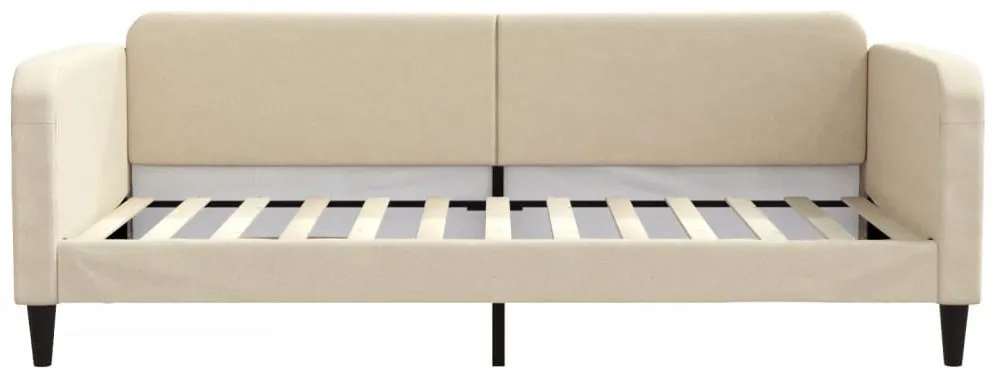 Sofá-cama com colchão 100x200 cm tecido cor creme