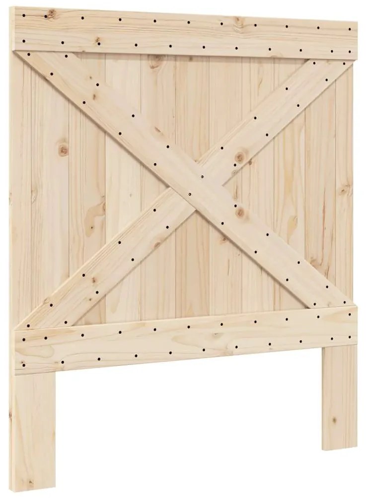 Estrutura de cama com cabeceira 90x200 cm pinho maciço