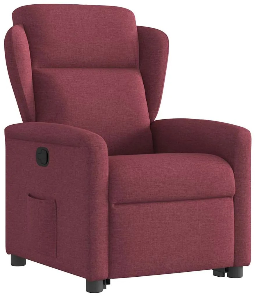 Poltrona reclinável elevatória tecido vermelho tinto