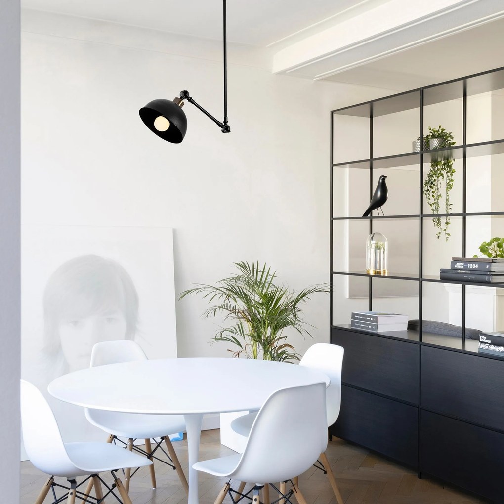 Candeeiro Suspenso Dram – Preto – 42 x 42 cm