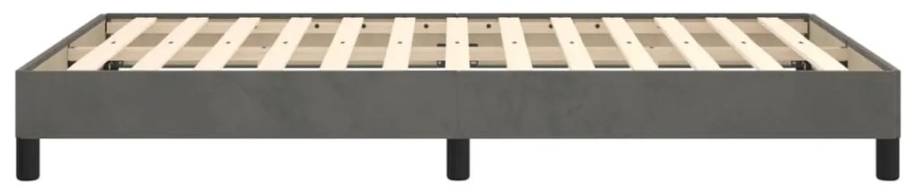 Estrutura de cama sem colchão 120x200 cm veludo cinzento-escuro