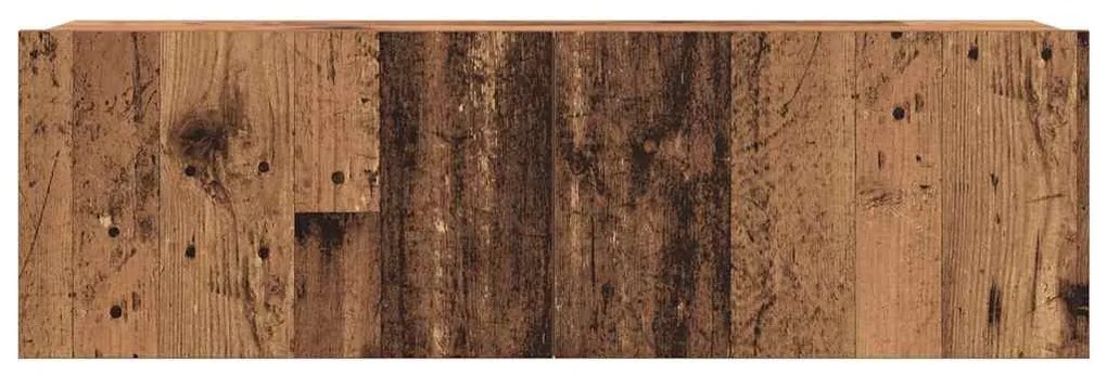 Conjunto de móvel de TV com prateleira 8 pcs Madeira Antiga