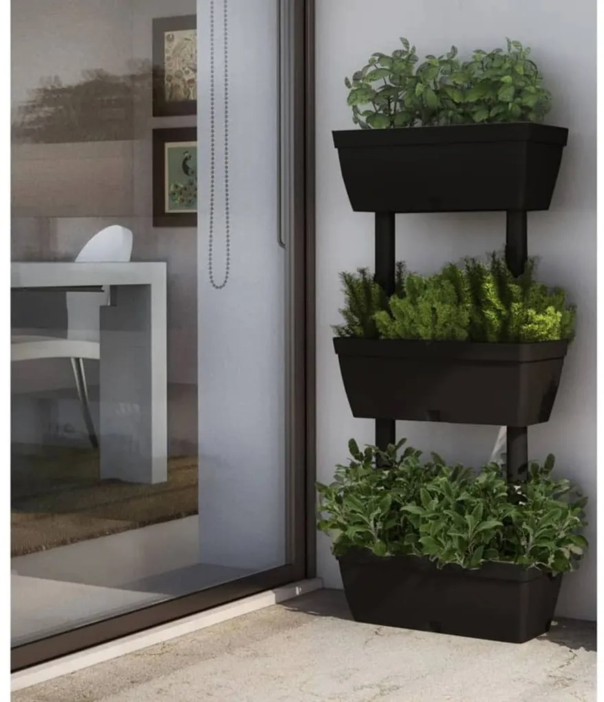 151823 vidaXL Floreiras de jardim 6 pcs 100 cm antracite