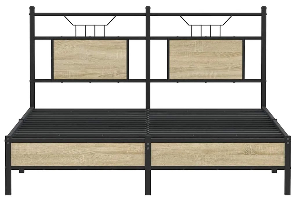 Estrutura cama s/ colchão derivados de madeira carvalho sonoma