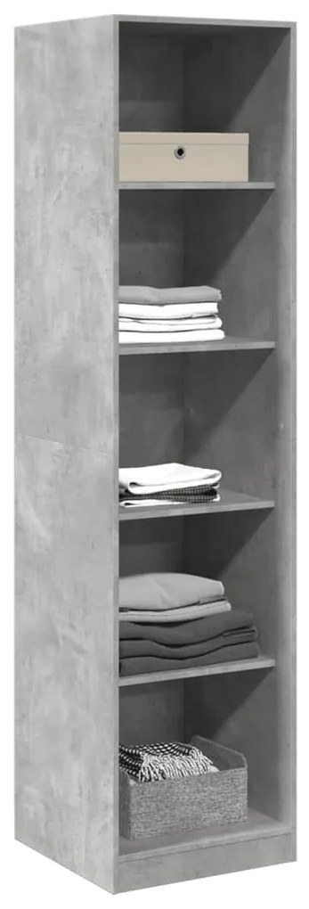 Roupeiro 50x50x200 cm contraplacado cinzento cimento