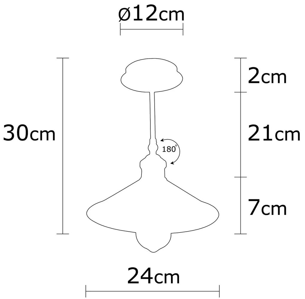 Candeeiro Suspenso Berceste – Vintage – 24 cm