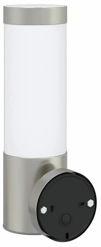 Luminária de Parede Externa vidaXL Prata Aço Inoxidável IP44