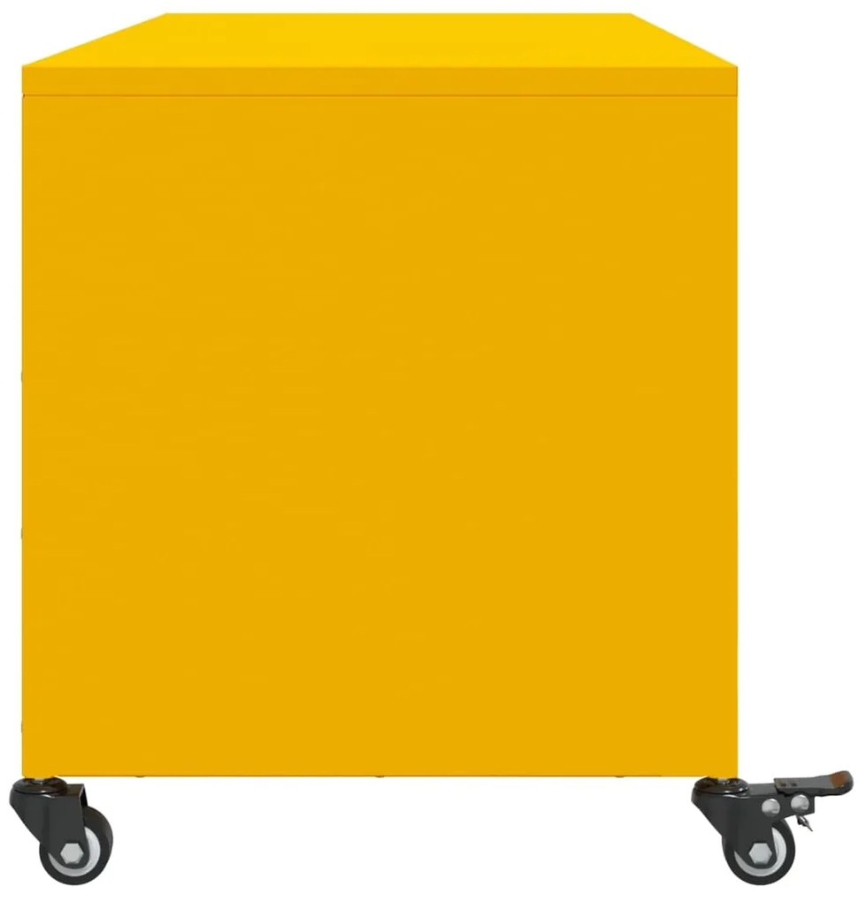 Móvel de TV 100,5x39x43,5 cm aço amarelo mostarda