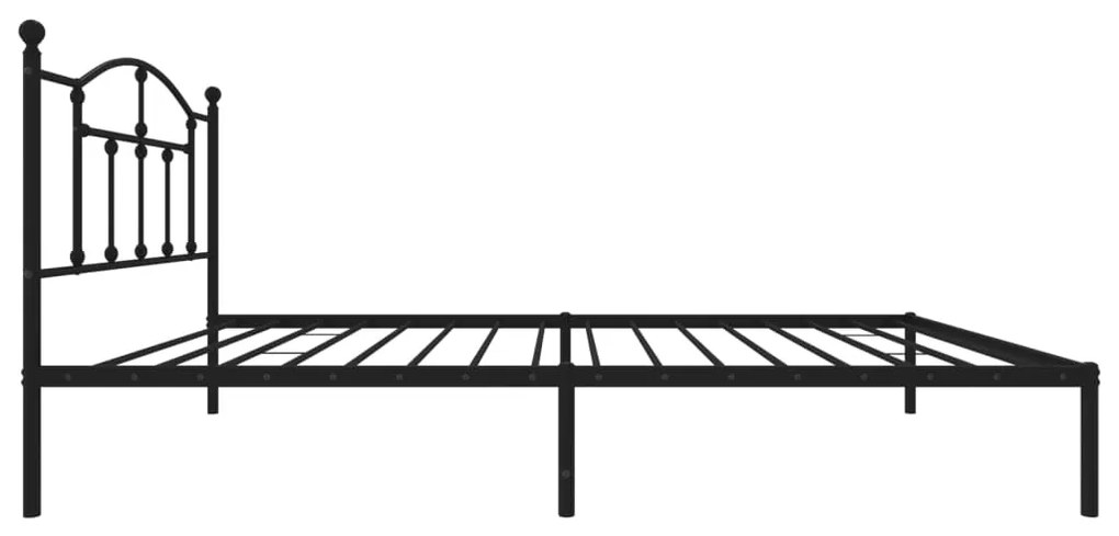 Estrutura de cama com cabeceira 107x203 cm metal preto