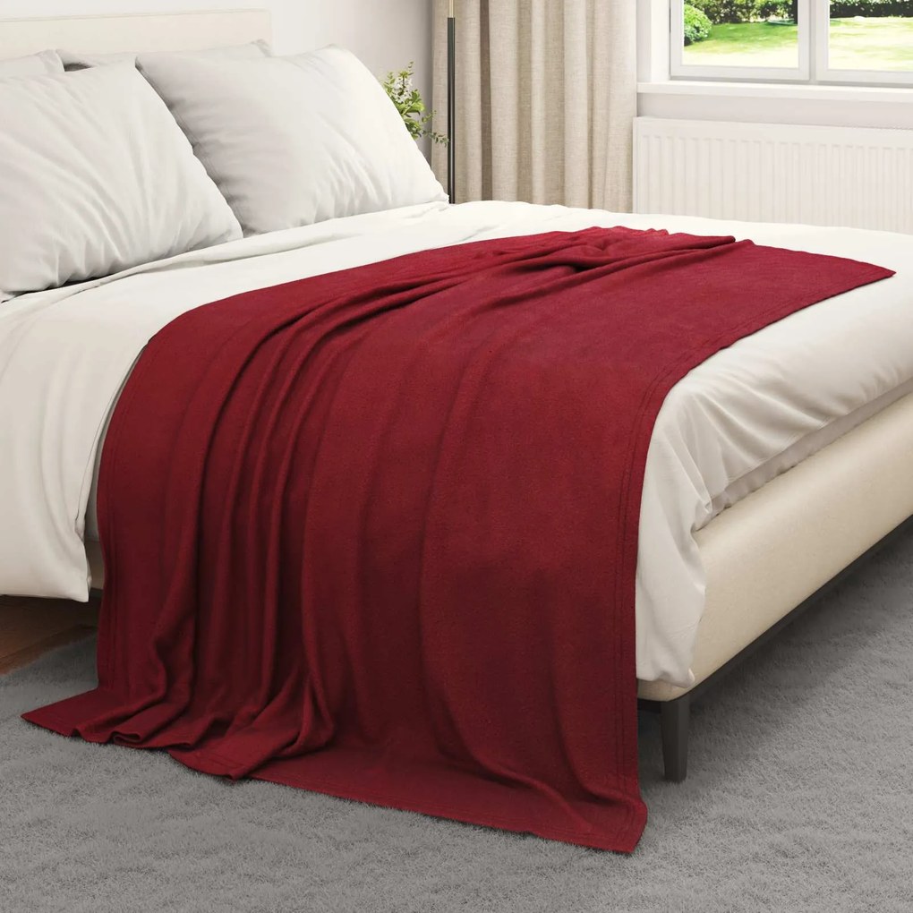 vidaXL Cobertores de Sofá 6 pcs Vermelho Bordeaux 200 x 150 cm Lã