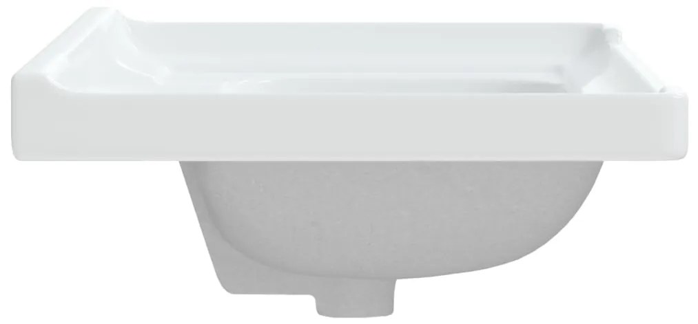 Lavatório casa de banho retangular 61x48x23 cm cerâmica branco
