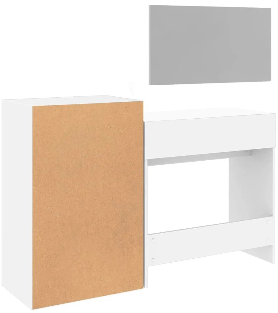 Conjunto de toucador 3 pcs derivados de madeira branco