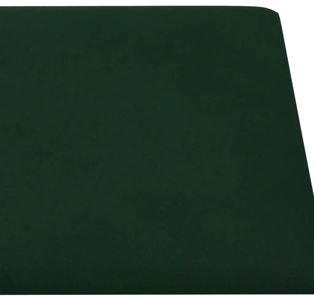 Painel de parede 12 pcs 30x30 cm veludo 1,08 m² verde-escuro