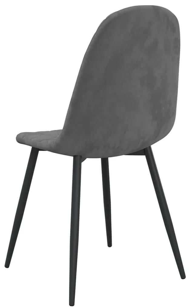 Conjunto de 2 Cadeiras Talki em Veludo - Cinzento Escuro - Design Nórd