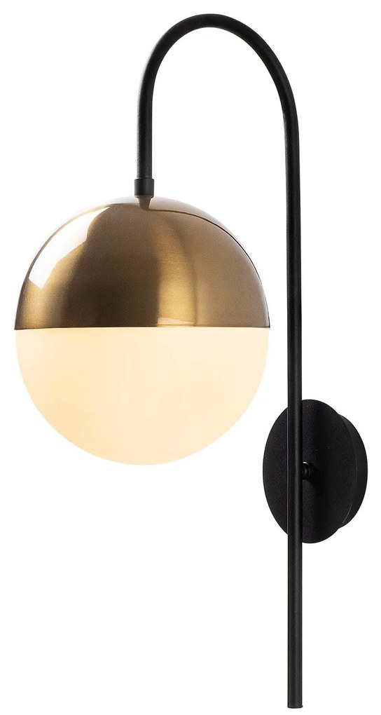Candeeiro de Parede Bastos – Preto e Branco – 20 x 31 cm