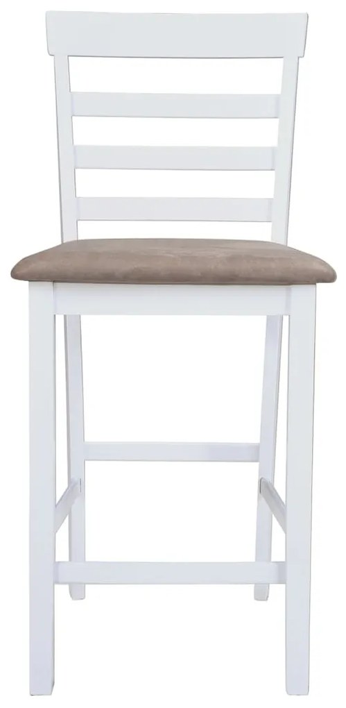 Bancos de bar 2 pcs tecido branco