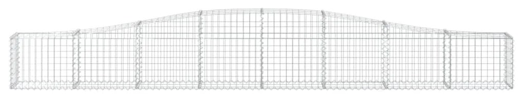 Cestos gabião arqueados 9 pcs 400x30x40/60 cm ferro galvanizado