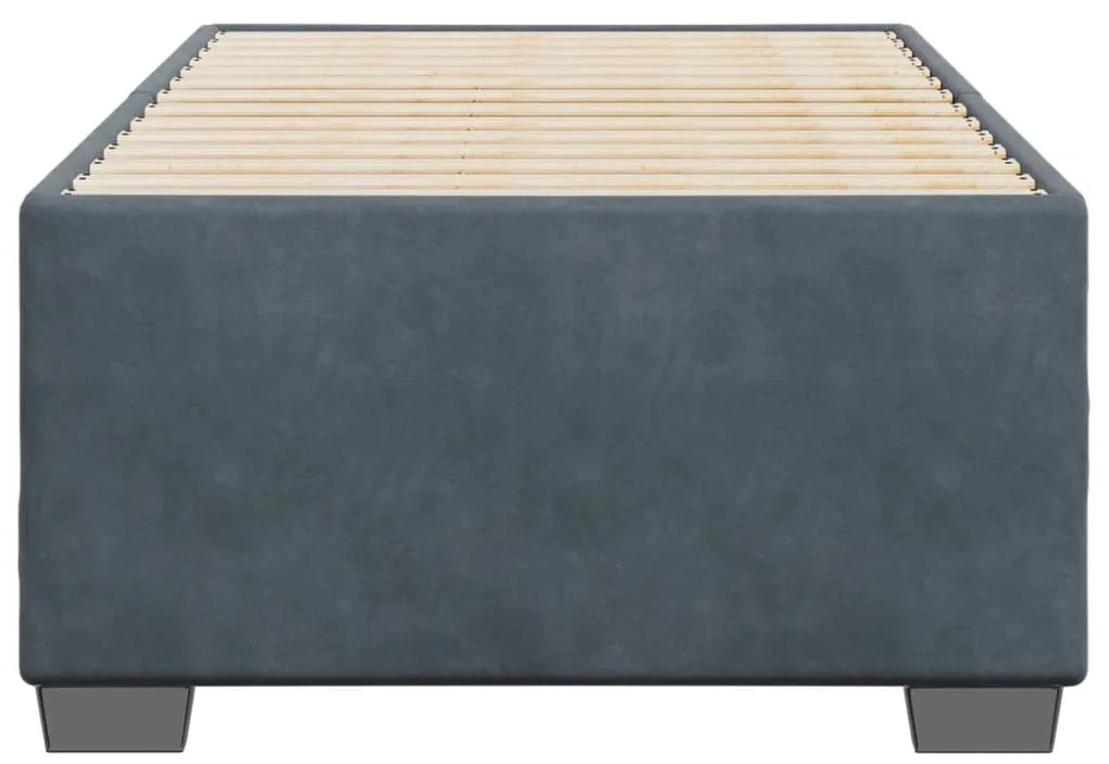 Estrutura de cama sem colchão 80x200 cm veludo cinzento-escuro