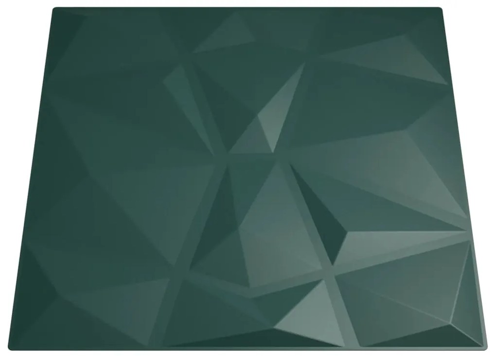Painéis de parede 24 pcs 50x50 cm 6 m² XPS diamante verde