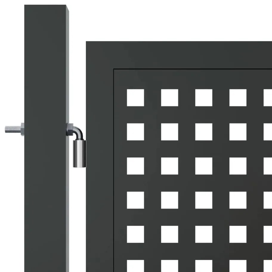 Portão de jardim 400x125 cm aço antracite