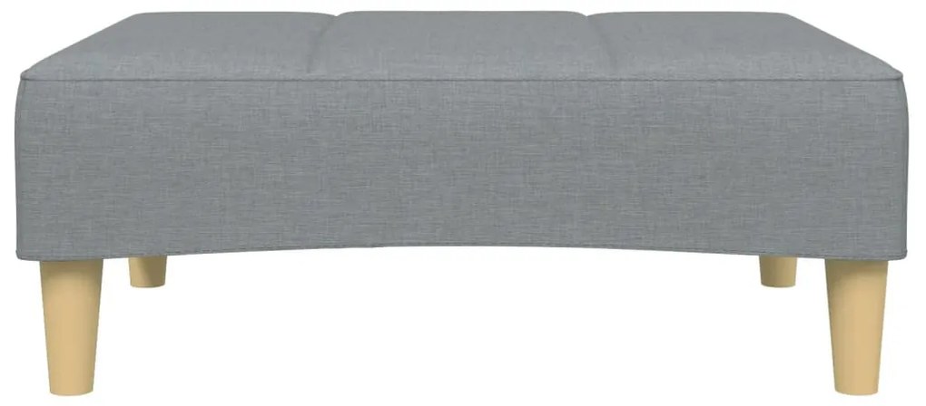 Apoio de pés 77x55x31 cm tecido cinzento-claro