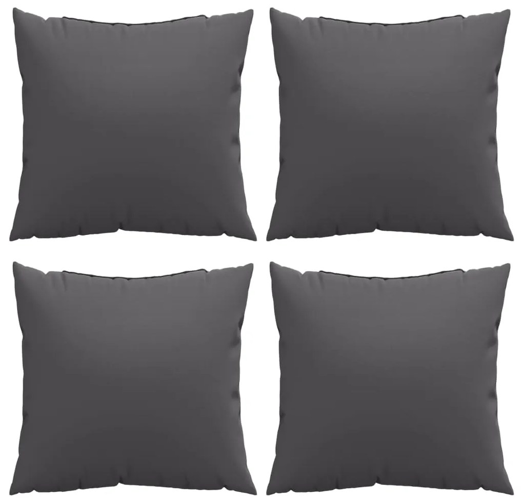 Almofadas de sofá 4 pcs 60x60 cm tecido antracite