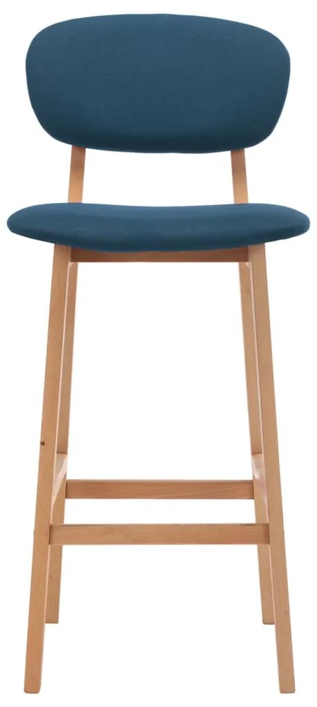 Bancos de bar 2 pcs tecido azul
