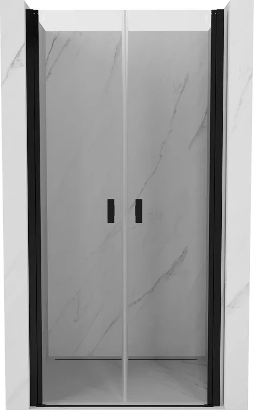 Mexen Mist porta de duche de abrir 100 cm, transparente, preta - 8A7-100-000-70-00