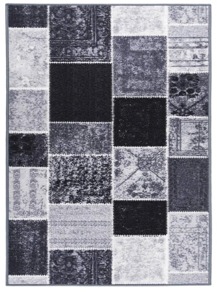 vidaXL Tapete/passadeira 80x100 cm cinzento
