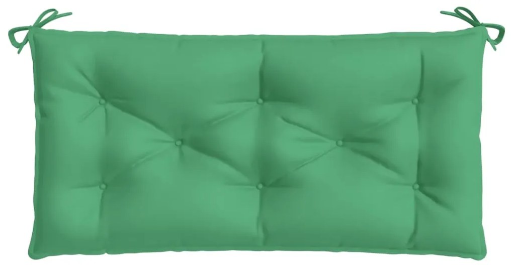 Almofadões banco jardim 2 pcs 100x50x7cm tecido oxford verde