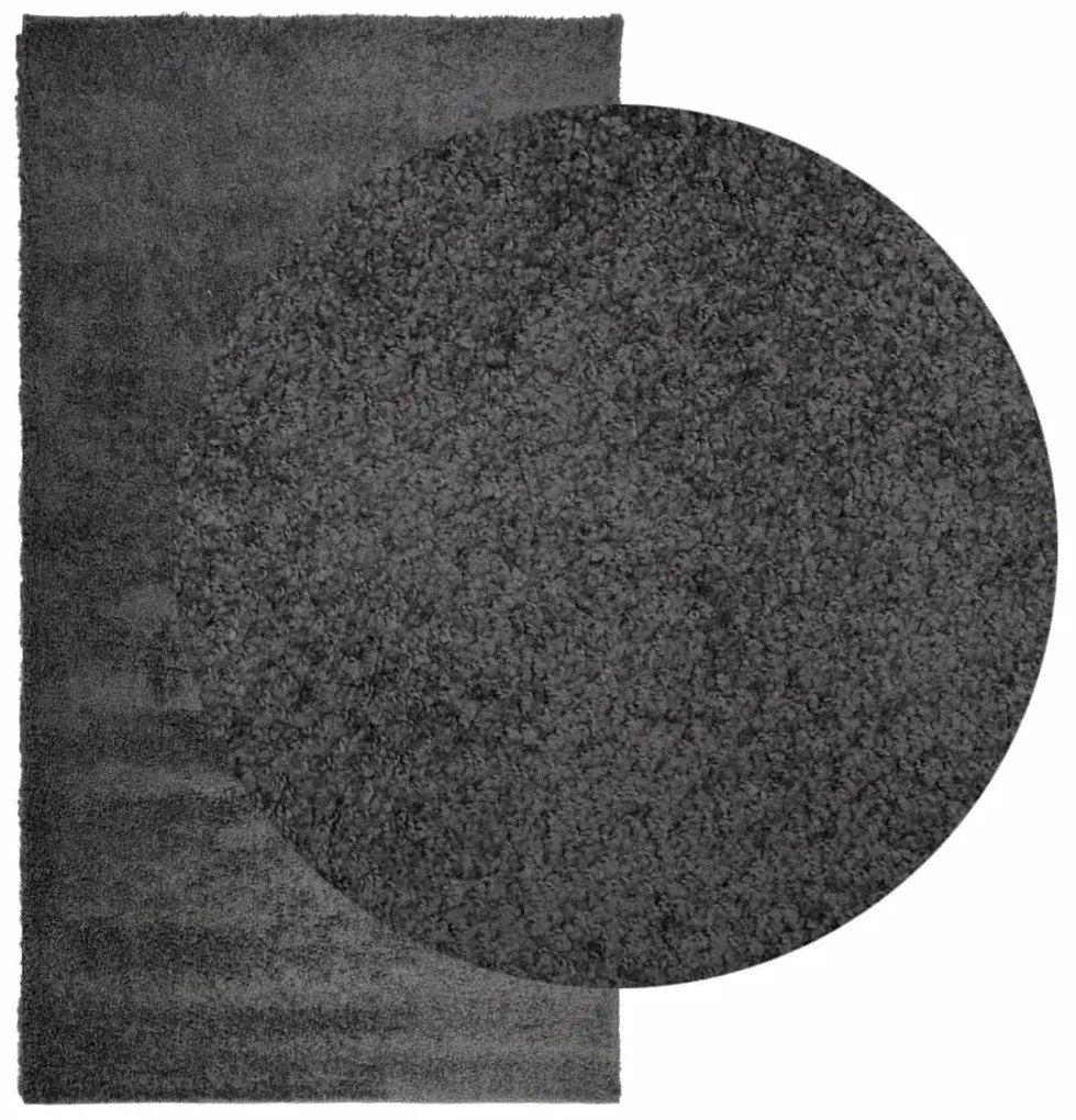 Tapete shaggy de pelo alto PAMPLONA 60x110 cm antracite