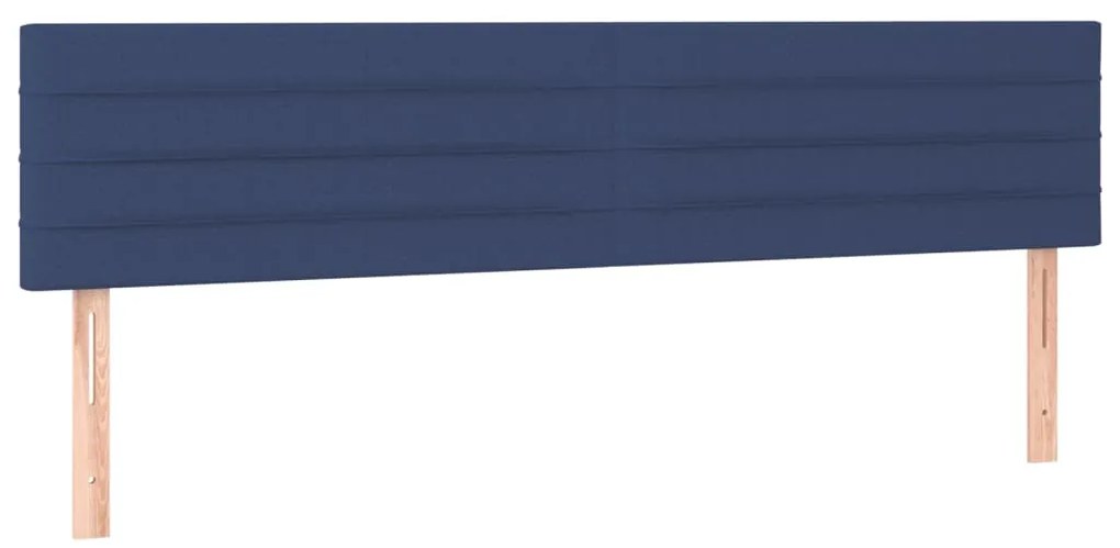 Cama boxspring com colchão 120x190 cm tecido azul