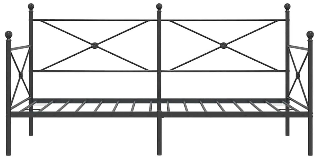 Cama de Dia sem Colchão 100x200 cm aço preto