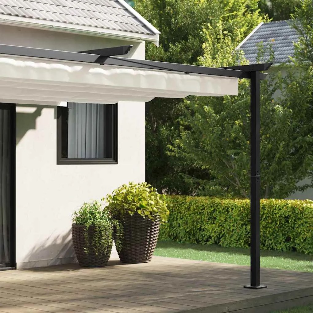 Gazebo Montado na Parede Creme 3 x 4 m Aço