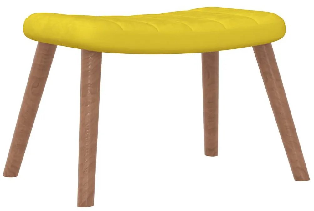 Cadeira de baloiço com banco veludo amarelo mostarda