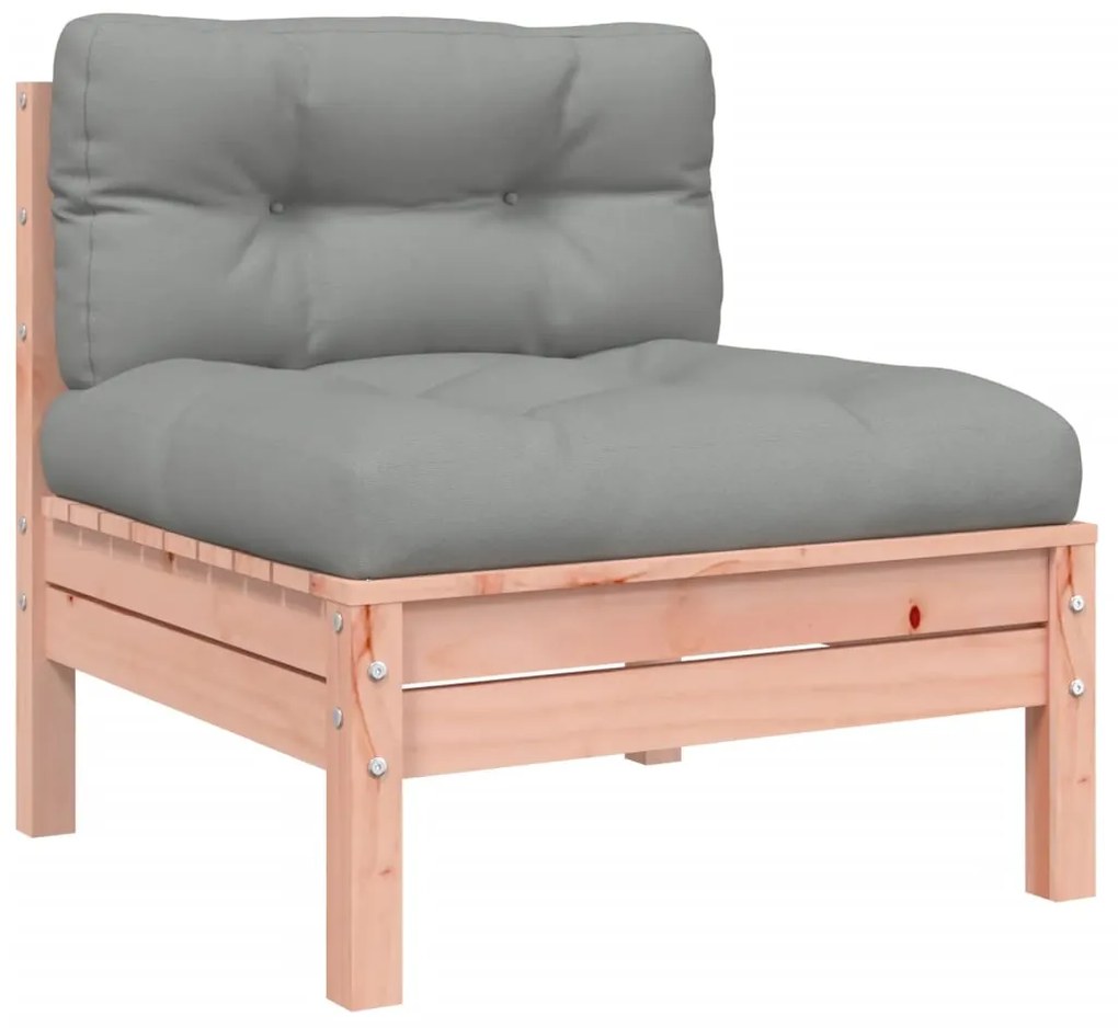 7 pcs conj. sofás jardim c/ almofadões madeira abeto-de-douglas