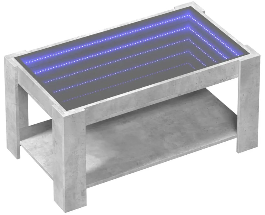 Mesa de centro c/ LEDs 93x53x45 derivados de madeira