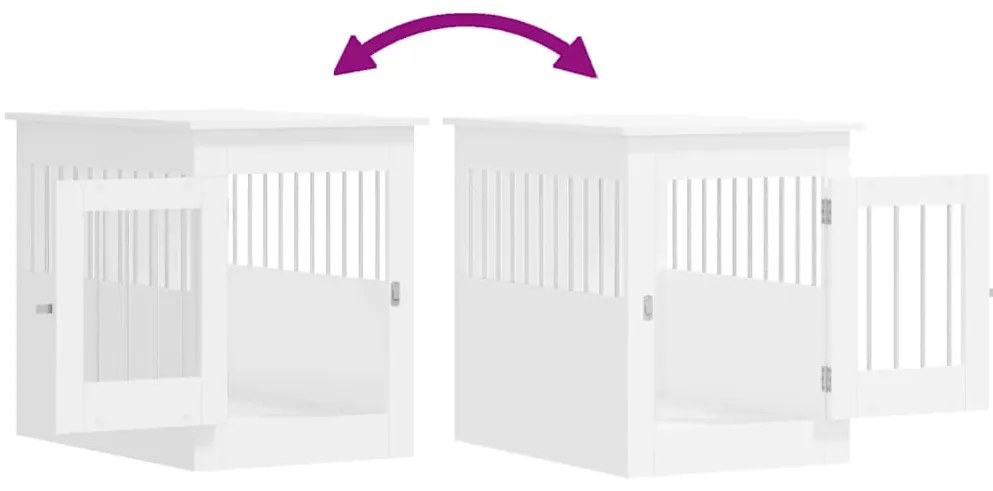 Móvel casota para cão 55x80x68 cm derivados de madeira branco