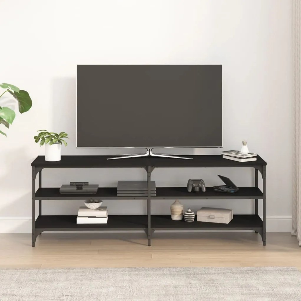 Móvel para TV 140x30x50 cm derivados de madeira preto