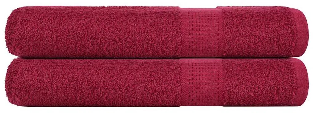 vidaXL Toalhas de sauna FROGN 2 pcs 80x200 cm 360 g/m² bordéus